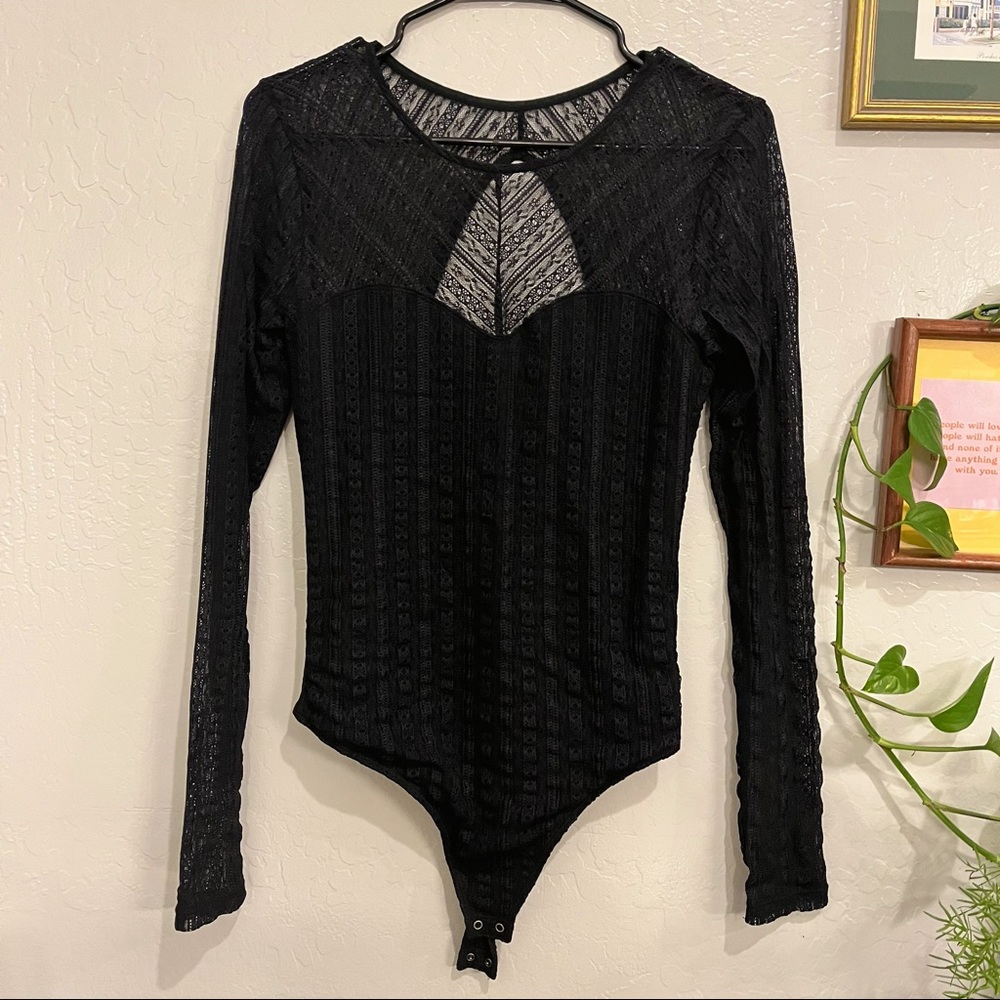 Black lace bodysuit